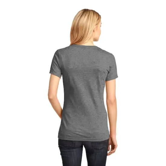 District&reg; Women's Perfect Weight&reg; V-Neck T-Shirt Heathered Nickel {4}