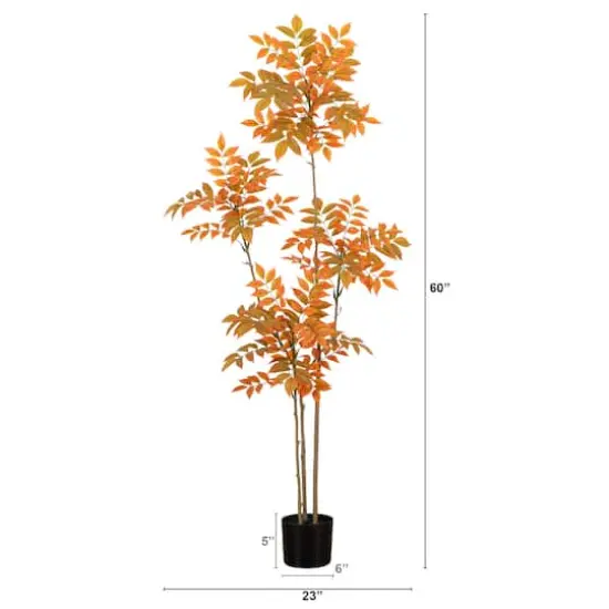 5ft. Autumn Minimalist Sumac Artificial Fall Tree  {5}