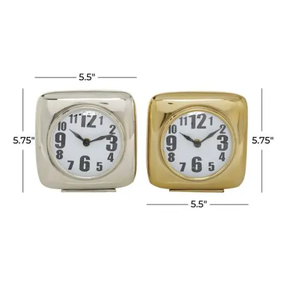 6" Contemporary Aluminum Clock Set {7}