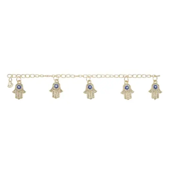 Gold Metal Hamsa Hand Beads, 14mm by Bead Landing&trade; {4}