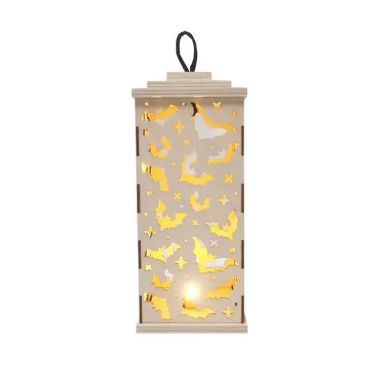 10" DIY LED Bat Wood Lantern D&eacute;cor by Make Market&reg; {3}