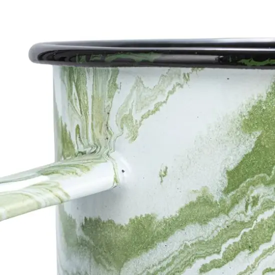 Hello Honey® 7.75" Green & White Marbled Enameled Pitcher {4}