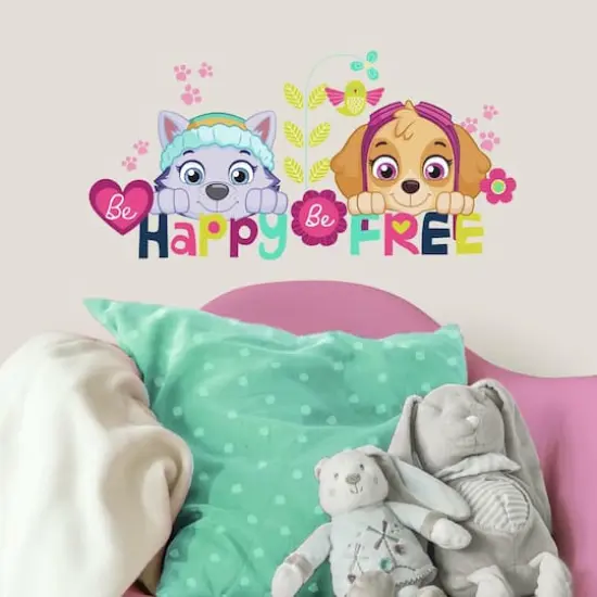 RoomMates Paw Patrol Skye & Everest Be Happy Peel & Stick Wall Decals {4}