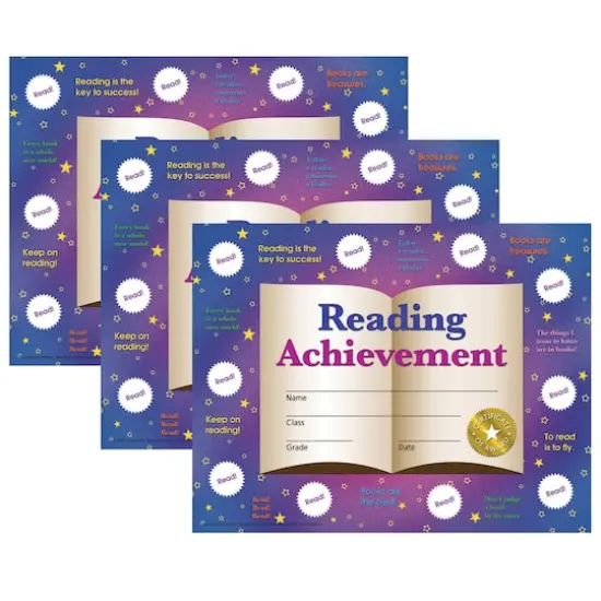 Hayes&reg; Reading Achievement Certificates and Reward Seals, 3 Packs of 30 {1}