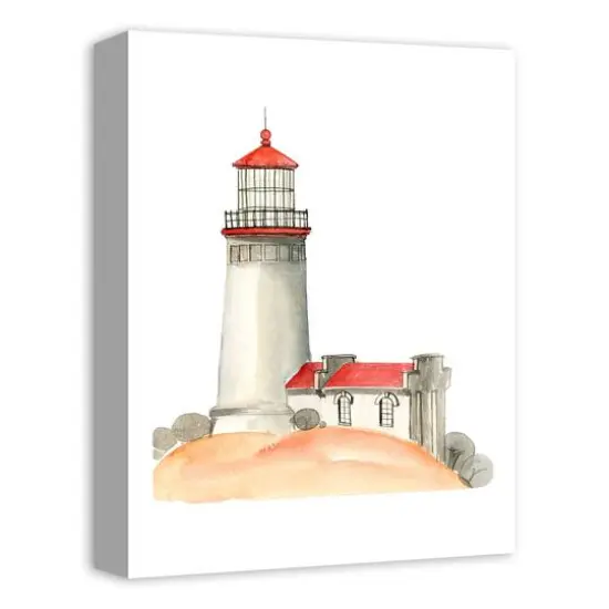 Coastal Lighthouse 12" x 16" Canvas Wall Art {3}