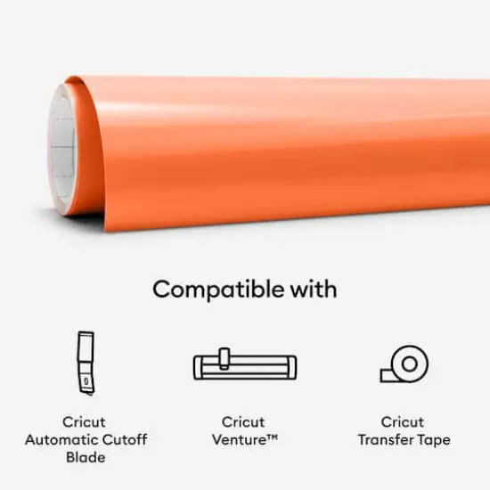Cricut&reg; 25" Permanent Smart Vinyl&trade; Orange {9}
