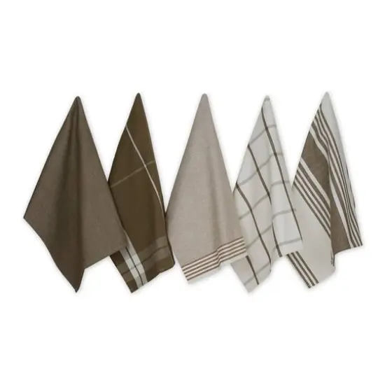 DII&reg; Classic Oversized Woven Dishtowels Set Mushroom {1}