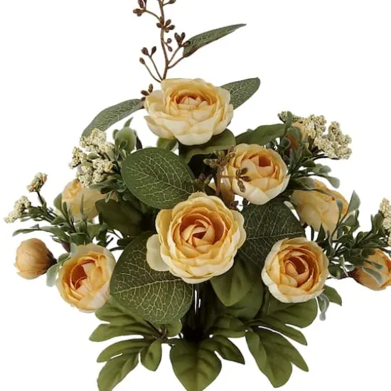 18" Ranunculus & Berry Deluxe Bush by Ashland&reg; Tan {3}
