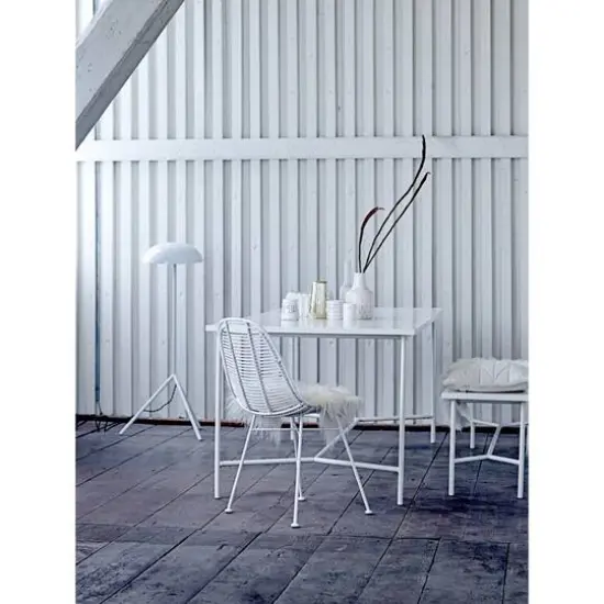 Hello Honey&reg; White Natural Mongolian Lamb Fur Rug, 35" x 20" {6}