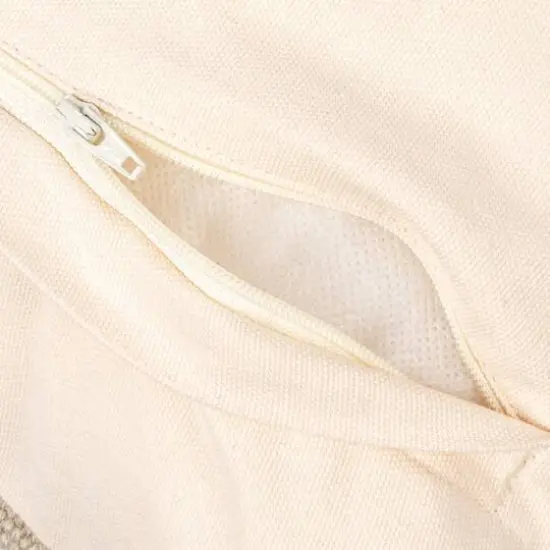 Hello Honey® Olive & Gray Woven Cotton Basket Weave Lumbar Pillow {5}