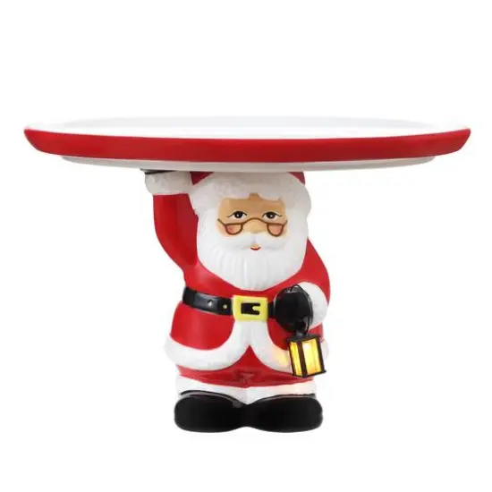 Lit Santa Cake Plate {1}