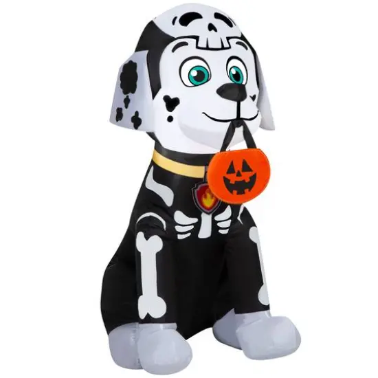 3ft. Airblown&reg; Inflatable Marshall in Skeleton Costume {1}