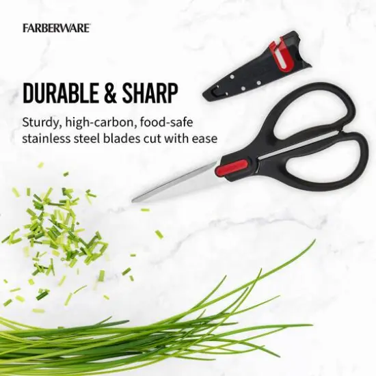 Farberware EdgeKeeper Black All Purpose Shears {5}