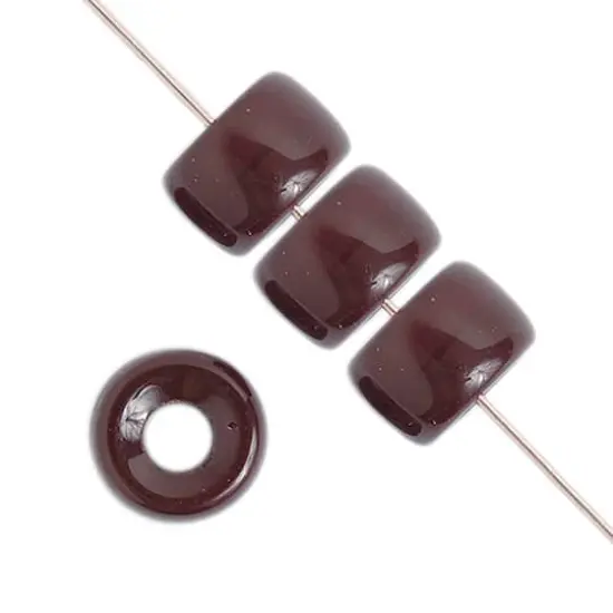 John Bead 9mm Opaque Glass Pony Beads, 100ct. Chocolate {5}