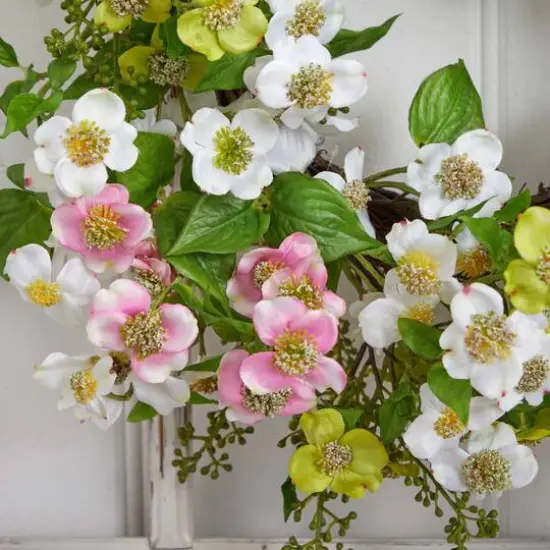 20" Multicolored Dogwood Wreath {6}