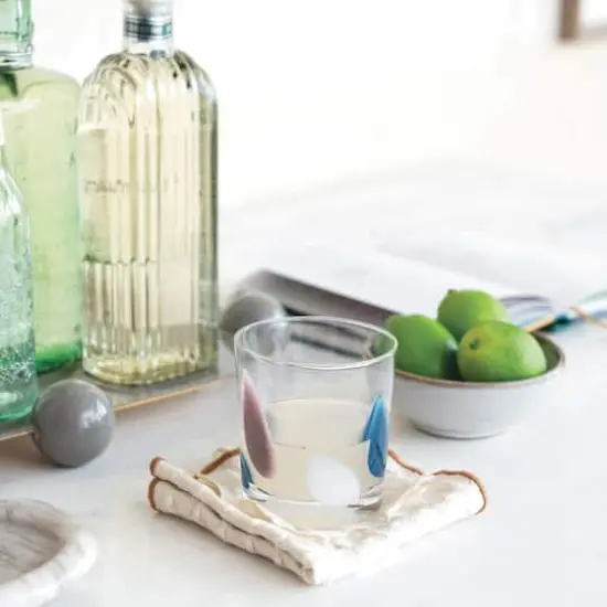 Hello Honey® 12oz. Mauve & Blue Kaleidoscope Azure Handmade Art Glass {3}