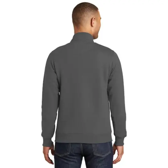 Port & Company&reg; Fan Favorite&trade; Fleece 1/4 Zip Pullover Adult Sweatshirt Charcoal {6}