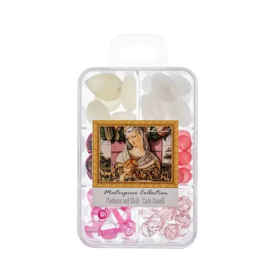 John Bead Masterpiece Collection Glass Bead Box Mix Madonna and Child/Carlo Crivelli {1}