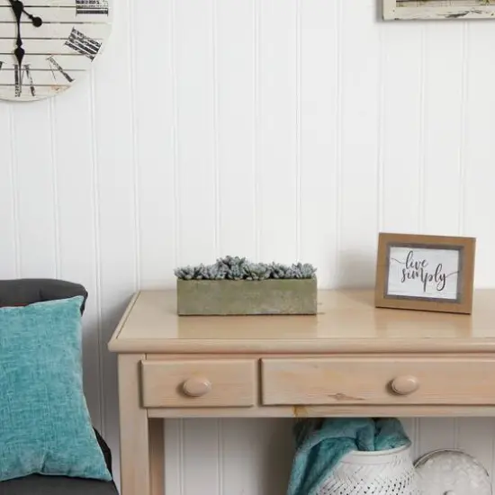 13.5" Succulent Garden with Textured Concrete Planter {6}