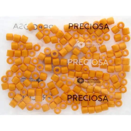 PRECIOSA Rola&trade; Opaque Czech Glass Seed Beads, 7.7mm Light Orange {4}