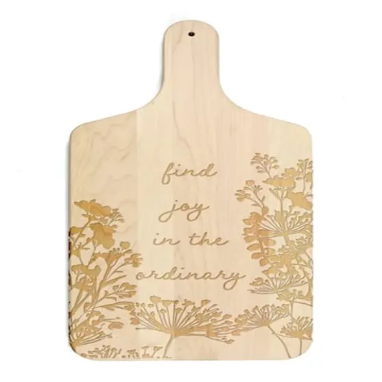 Find Joy in the Ordinary 8" x 17" Maple Paddle Cutting Board {1}