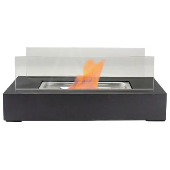 13.75" Bio Ethanol Ventless Portable Tabletop Fireplace with Flame Guard {1}