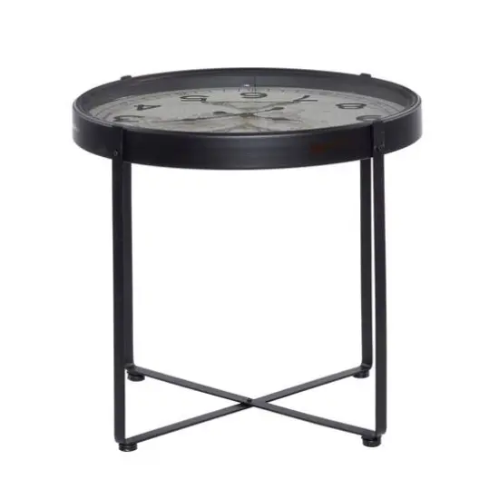 24" Black Iron Farmhouse Accent Table {8}
