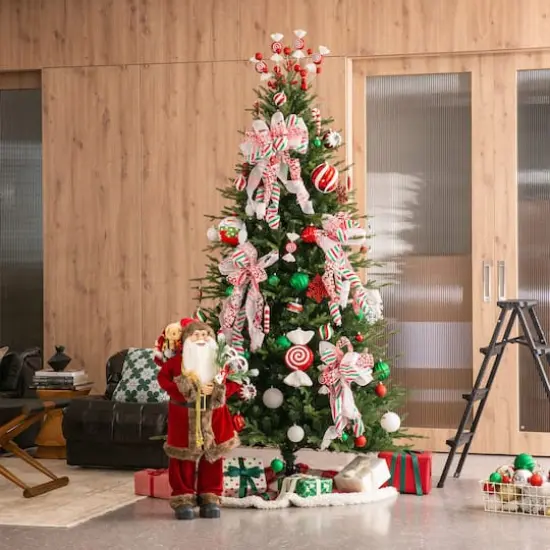 Glitzhome&reg; 160 Pack Whimsical Red & Green Deluxe Boxed Shatterproof Ornaments {6}