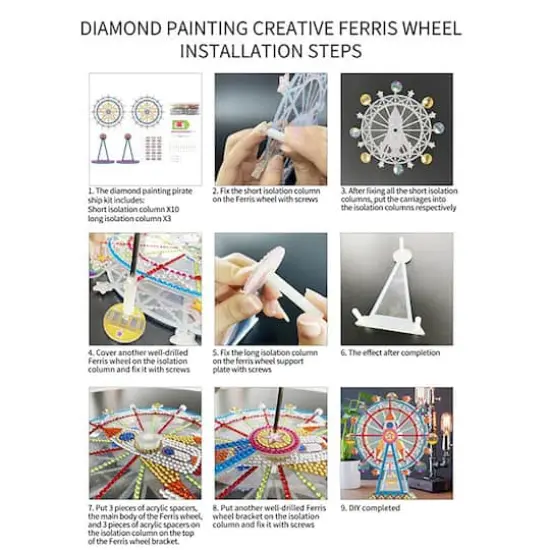 Sparkly Selections Pirate Ship Ferris Wheel 3D Decoration Diamond Painting {4}