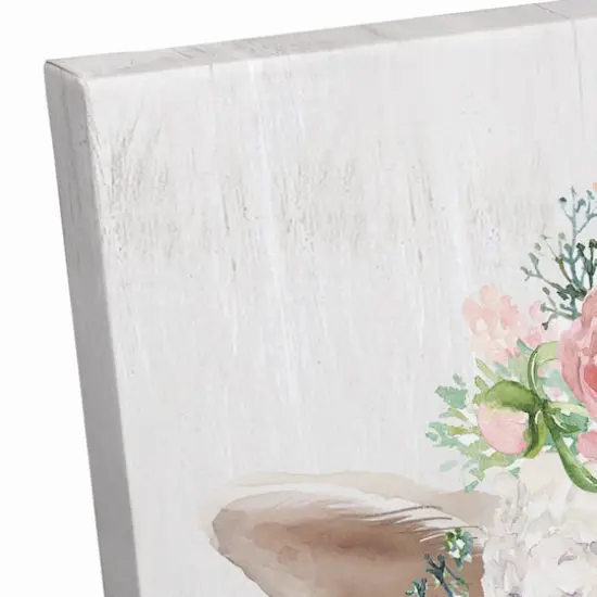 Floral Lamb Canvas Wall Art {4}