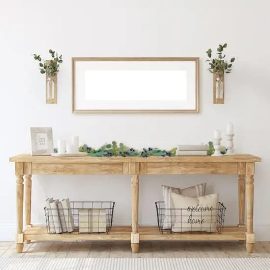 5ft. Green and Purple Eucalyptus Spring Garland {3}