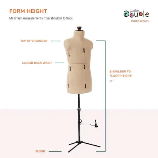 Dritz&reg; Little Double Child Dress Form with Adjustable Tri-Pod Stand {3}