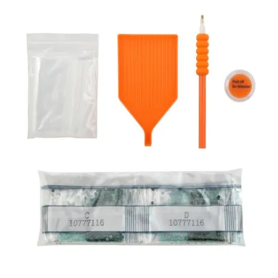 8" Graveyard Round Wood Plaque Diamond Art Kit by Make Market&reg; {4}