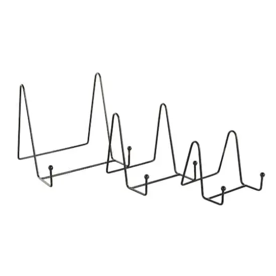 Black Metal Wide Triangle Display Easel Set {4}