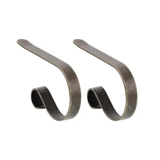 Original MantleClip&reg; Weathered Brass Stocking Holders, 2ct. {1}