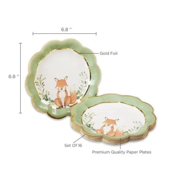 Kate Aspen&reg; 7" Woodland Baby Premium Paper Plates, 64ct. {7}