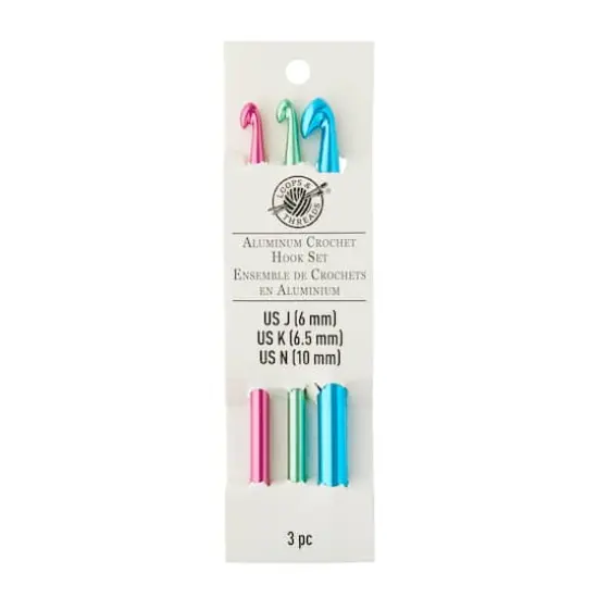 Aluminum Crochet Hook Set by Loops & Threads&reg;, J/K/N {4}