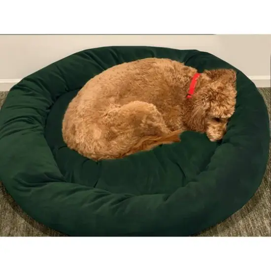Royal Pet Bed Medium Washable Luxury Velvet Dog Bed Evergreen {4}
