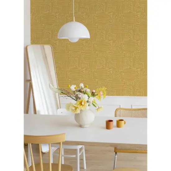 RoomMates Emily Rayna Pathways Peel & Stick Wallpaper Yellow {5}