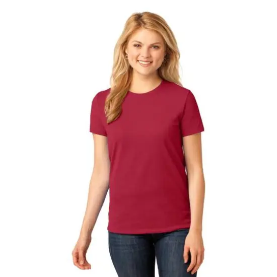 Port & Company&reg; Colors Core Cotton Ladies T-Shirt Red {4}