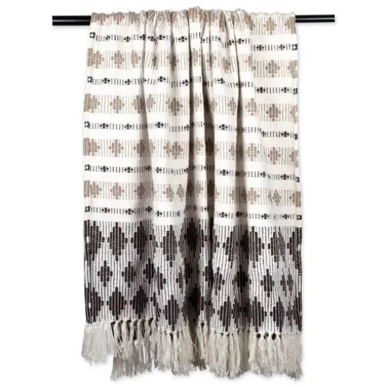 DII&reg; Dark Brown & Stone Colby Southwest Throw {4}