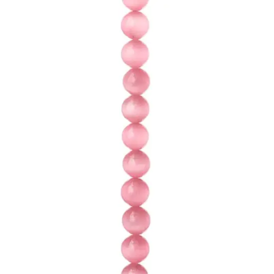 Pink Cat's Eye Glass Round Beads, 10mm by Bead Landing&trade; {1}