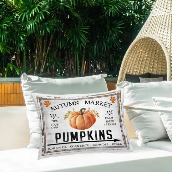 Stupell Industries Autumn Market with Arrow Outdoor Printed Pillow {3}