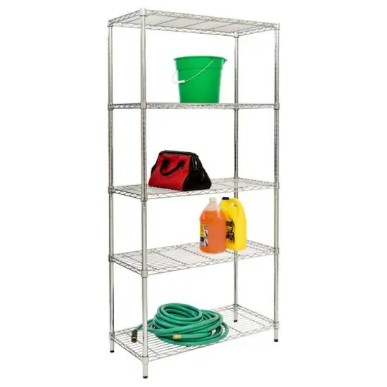 Honey Can Do Chrome 5-Tier Heavy-Duty Adjustable Shelving Unit {5}