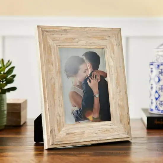 Expressions&trade; 5" x 7" Greige Distressed Wide Frame by Studio D&eacute;cor&reg; {3}