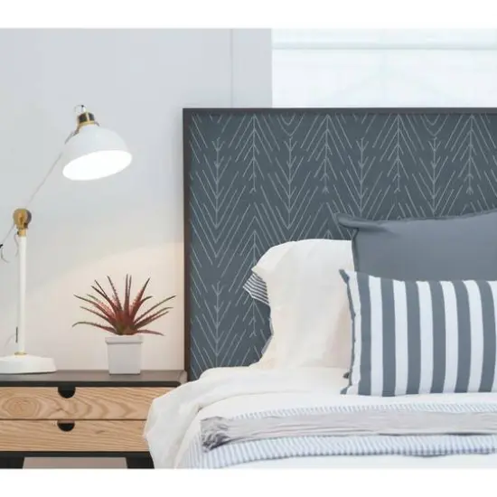RoomMates Twig Hygge Herringbone Peel & Stick Wallpaper Navy and gray {7}