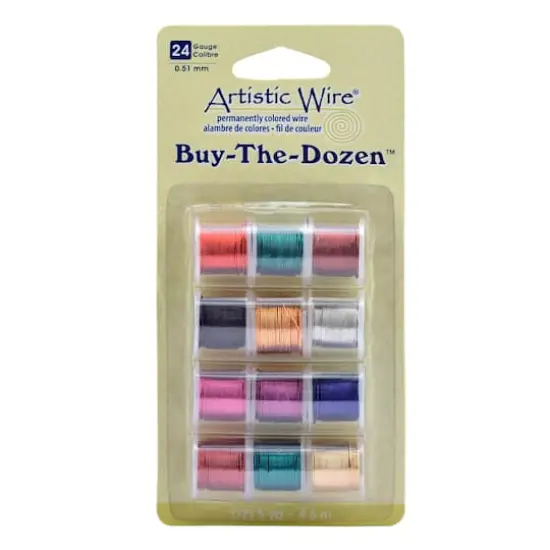 Artistic Wire&reg; Buy-The-Dozen 24 Gauge Assorted Colored Wire Set {1}