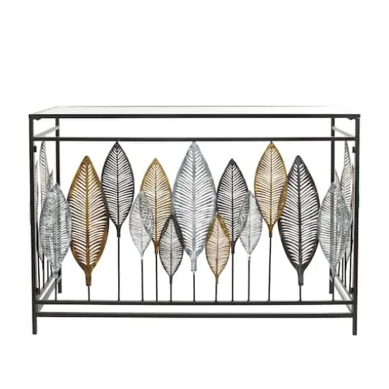 Black Metal Contemporary Console Table, 30" x 44" x 16" {4}