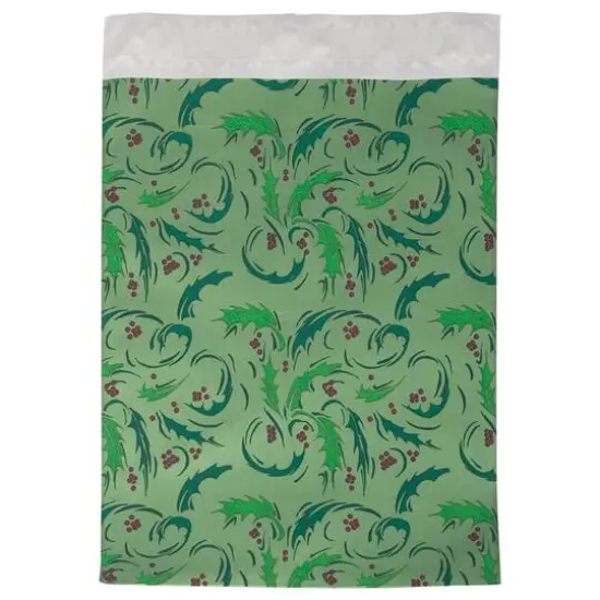 JAM Paper 9" x 12" Green Mistletoe Foil Open Envelopes with Self Adhesive Closure, 25ct. {4}