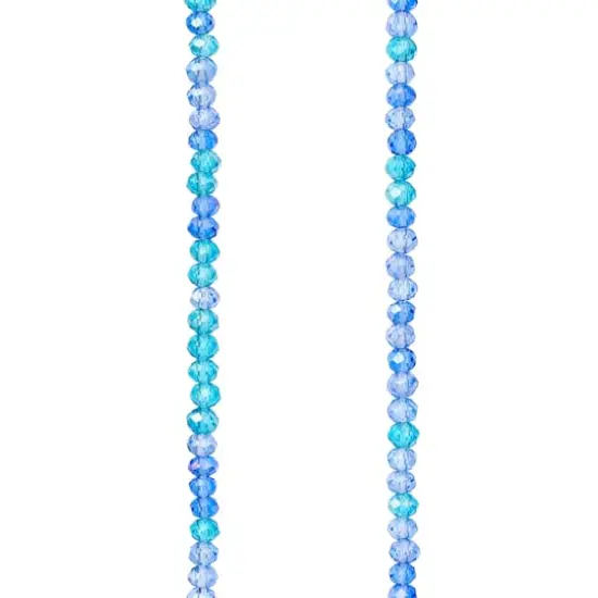 Blue Mix Rondelle Glass Beads, 3mm by Bead Landing&trade; {1}